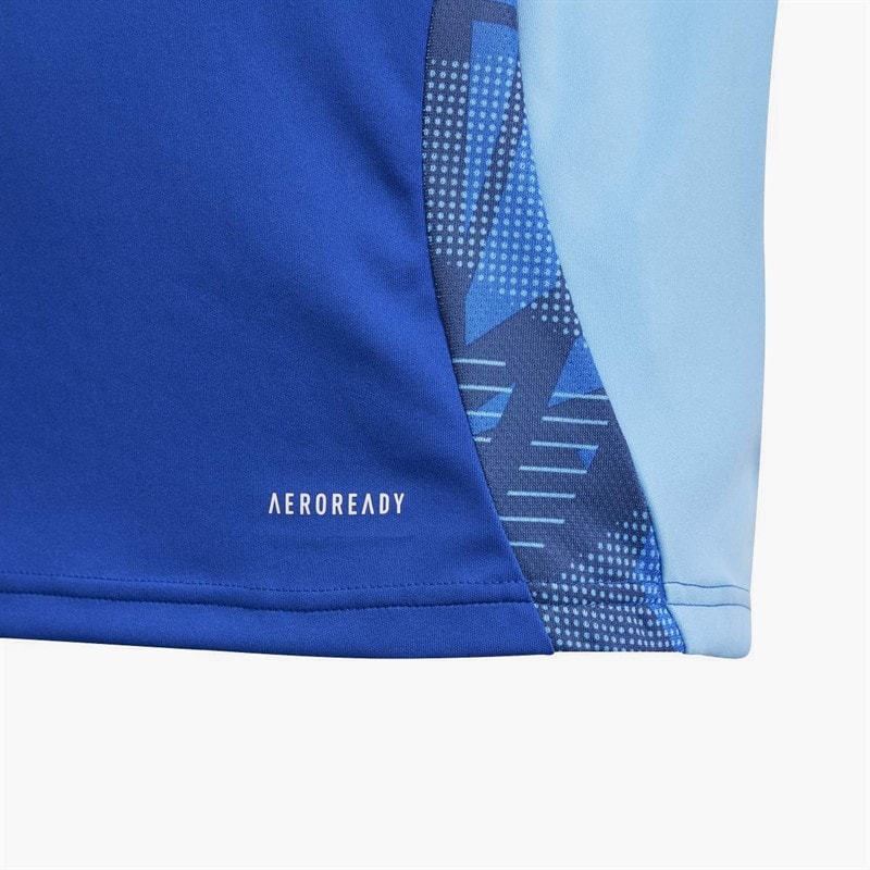 Junior Tiro 24 Competition 1/4 Zip Training Top Royal/Blue - Image 2