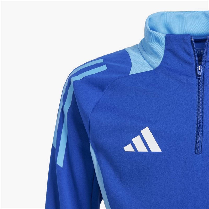 Junior Tiro 24 Competition 1/4 Zip Training Top Royal/Blue - Image 3
