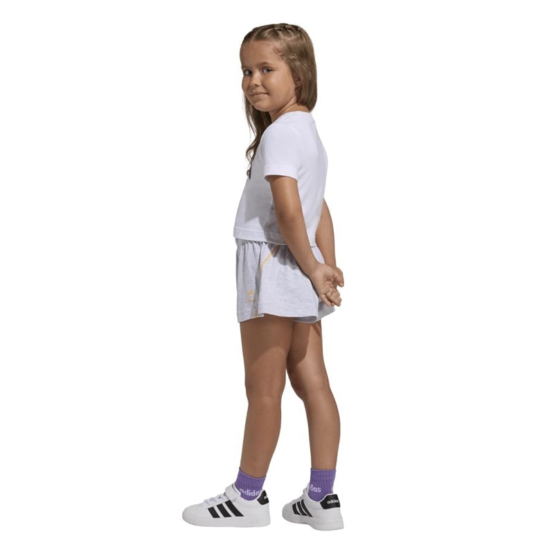 Girls x Disney Minnie Mouse T-Shirt And Shorts Set White/Semi Lucid Tangerine - Image 2