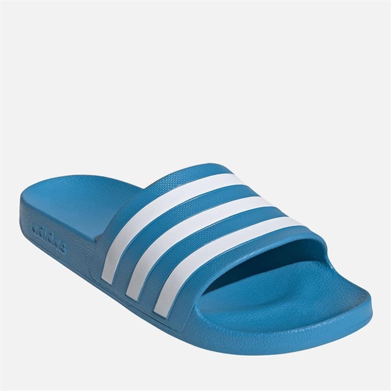 adidas Adilette Aqua Slides Solar Blue/Cloud White/Solar Blue