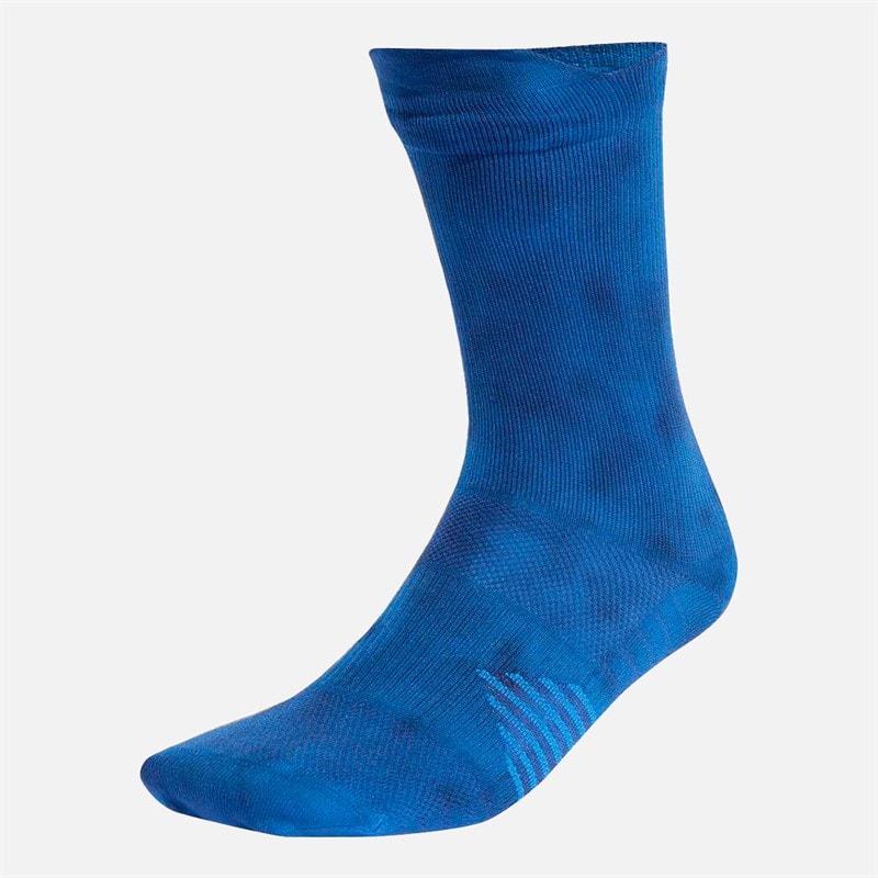 adidas Mens Run X Graphic Washed Running Socks Ray Blue/Tech Indigo