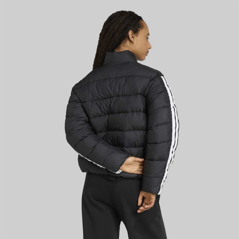 Womens Essentials Climawarm 3 Stripes Synthetic Down Jacket Black - Image 2