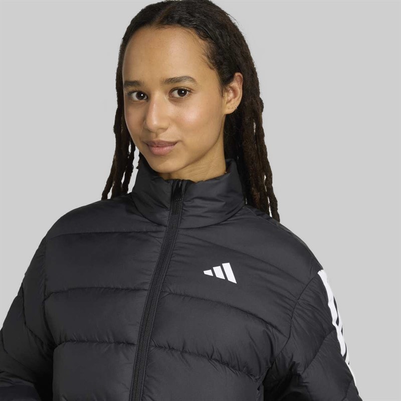 Womens Essentials Climawarm 3 Stripes Synthetic Down Jacket Black - Image 3