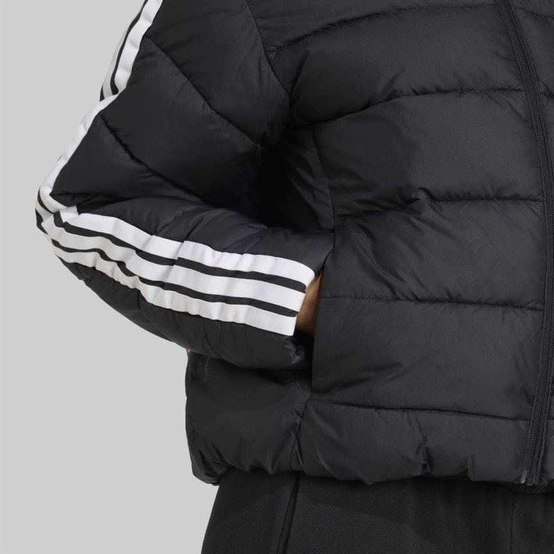 Womens Essentials Climawarm 3 Stripes Synthetic Down Jacket Black - Image 4