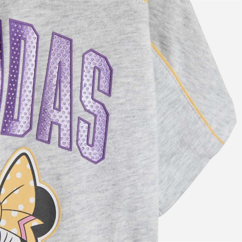 Infant Girls x Disney Minnie Mouse T-Shirt And Shorts Set Light Grey Heather/Semi Lucid Tangerine - Image 2