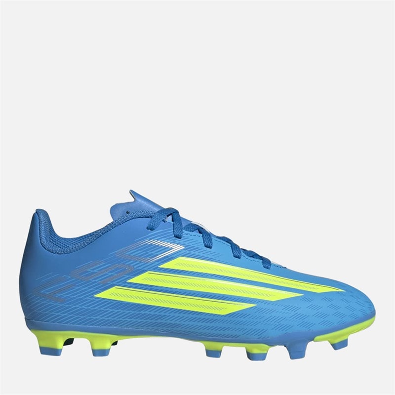 adidas Junior F50 Club FG/MG Firm/Multi Ground Football Boots Lucid Blue/Team Solar Yellow/Lucid Aqua