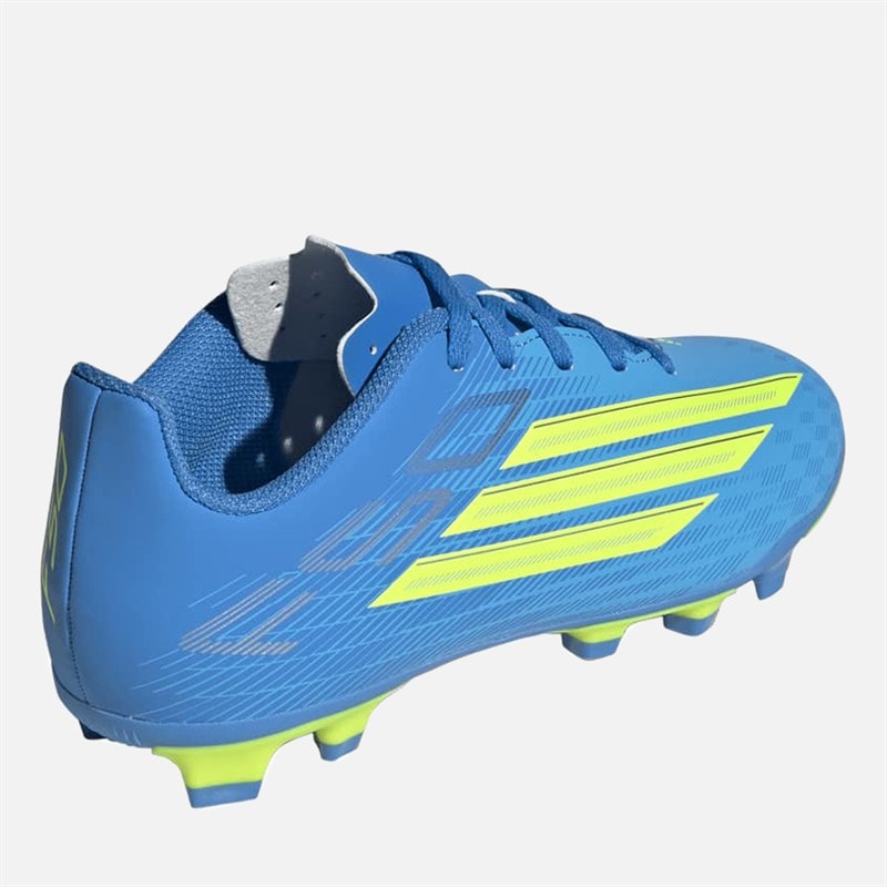 Junior F50 Club FG/MG Firm/Multi Ground Football Boots Lucid Blue/Team Solar Yellow/Lucid Aqua - Image 3