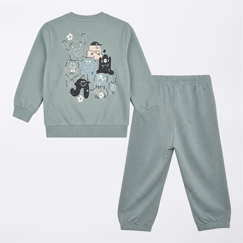 Infant Tiro Monster Joggers Set Wonder Sage/White - Image 2