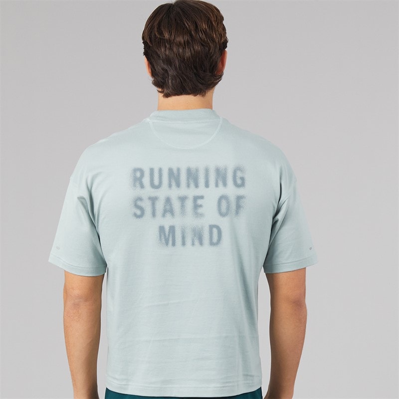 Mens adi365 Cheering Running T-Shirt Wonder Sage - Image 2