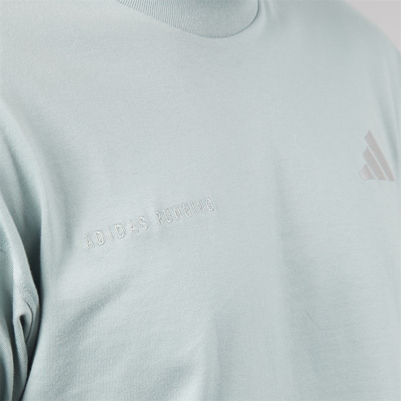 Mens adi365 Cheering Running T-Shirt Wonder Sage - Image 3