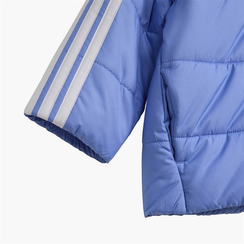 Infant Essentials 3 Stripes Padded Jacket Blue Fusion/White - Image 4
