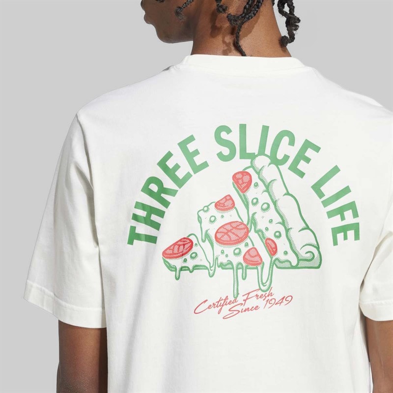 Mens Lounge Pizza Graphic T-Shirt Off White - Image 3