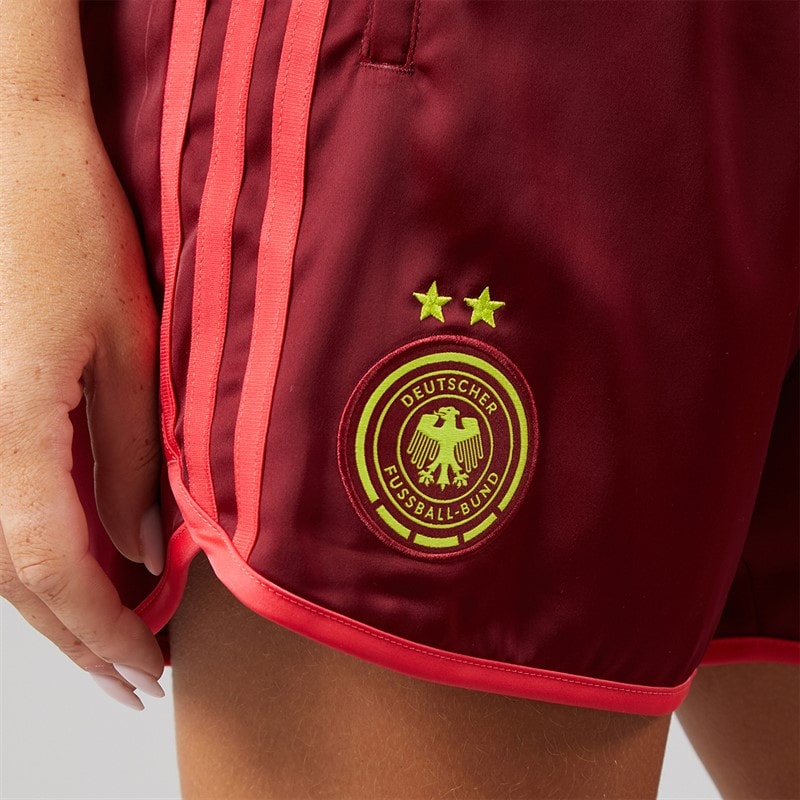 Womens DFB Germany Icon Shorts Team Coll Burgundy - Image 3