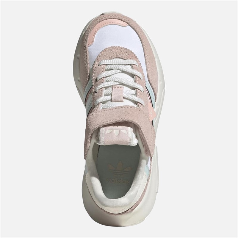Girls Retropy F2 Trainers Core White/Halo Mint/Sandy Pink - Image 4