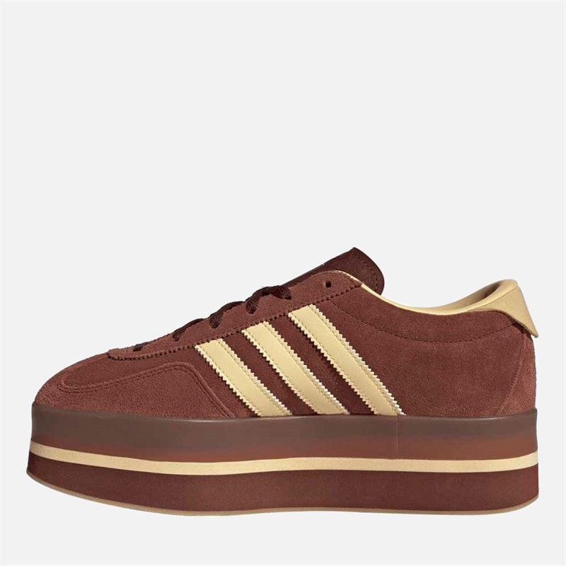 Womens Gazelle Stack Trainers Fox Brown/Orange Tint/Gum - Image 5