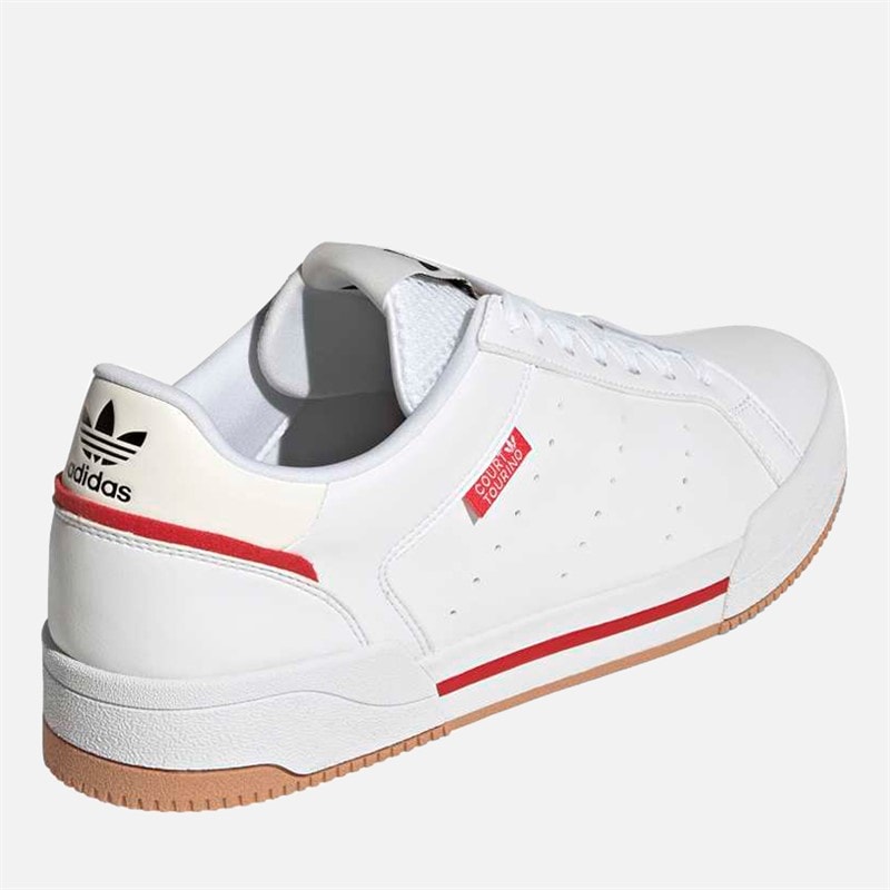 Court Tourino Trainers Cloud White/Cloud White/Vivid Red - Image 3