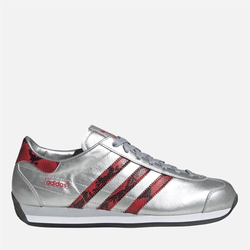 adidas Originals Country Japan Trainers Silver Metallic/Better Scarlet/Core Black