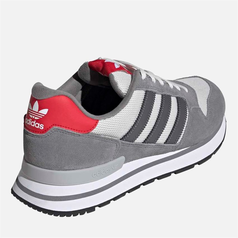 ZX 500 RS Trainers Grey Four/Grey Five/Better Scarlet - Image 3