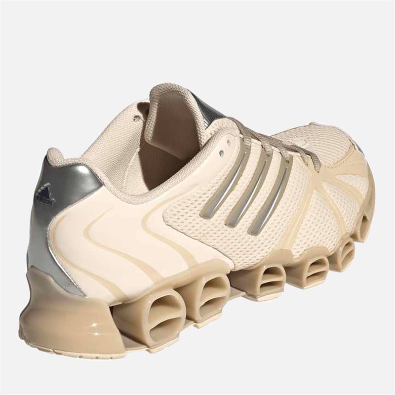 Womens Mega Ghostride Trainers Wonder White/Wonder Beige/Silver Metallic - Image 3