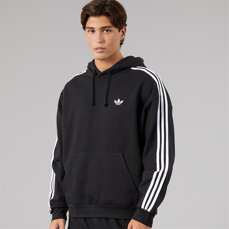 Mens Adicolor Classics 3 Stripes Hoodie Black - Image 1