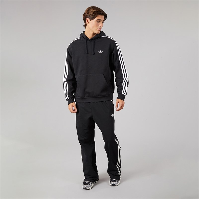 Mens Adicolor Classics 3 Stripes Hoodie Black - Image 4