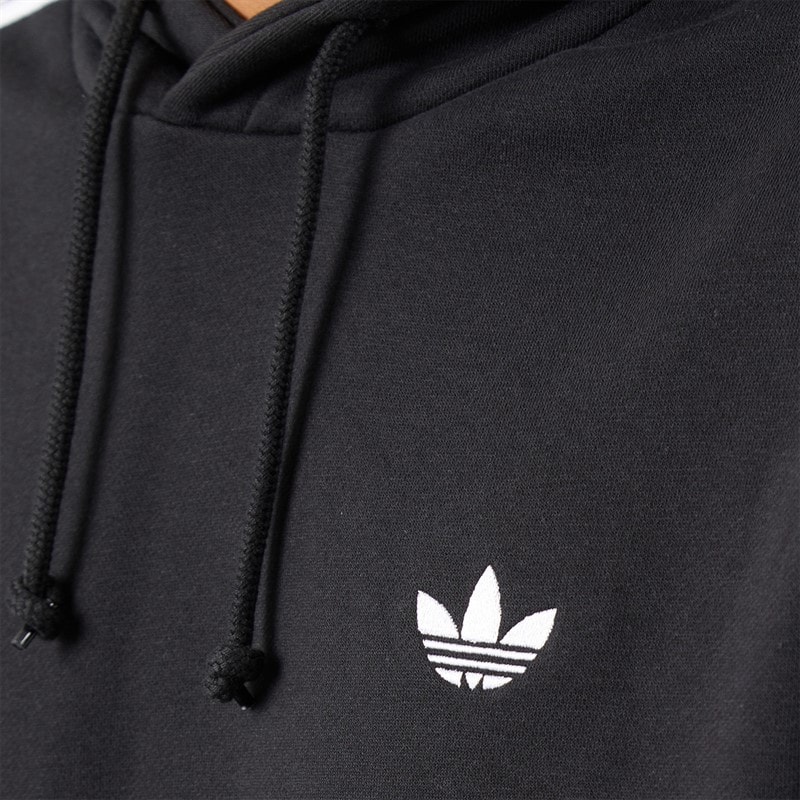 Mens Adicolor Classics 3 Stripes Hoodie Black - Image 5