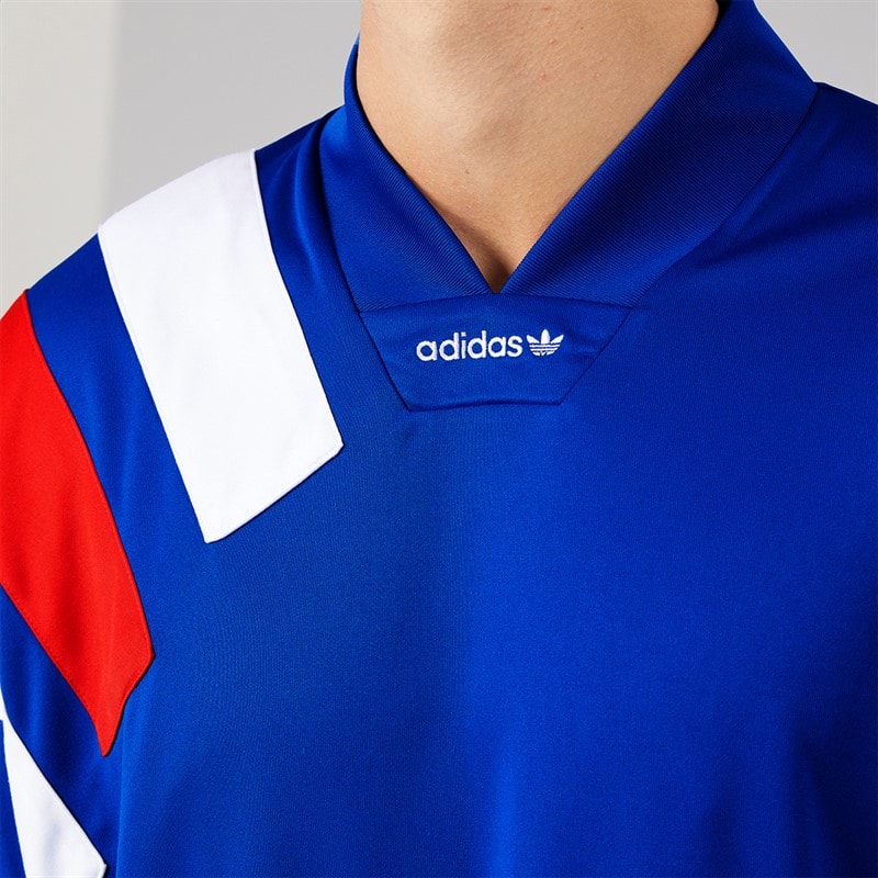 Mens Adicolor Blocked Jersey Collegiate Royal/White - Image 3