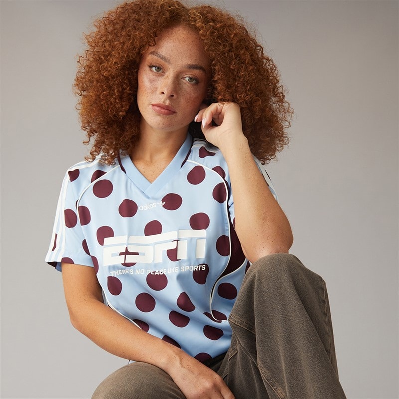 Womens Polka Dot Street Jersey Clear Sky - Image 1