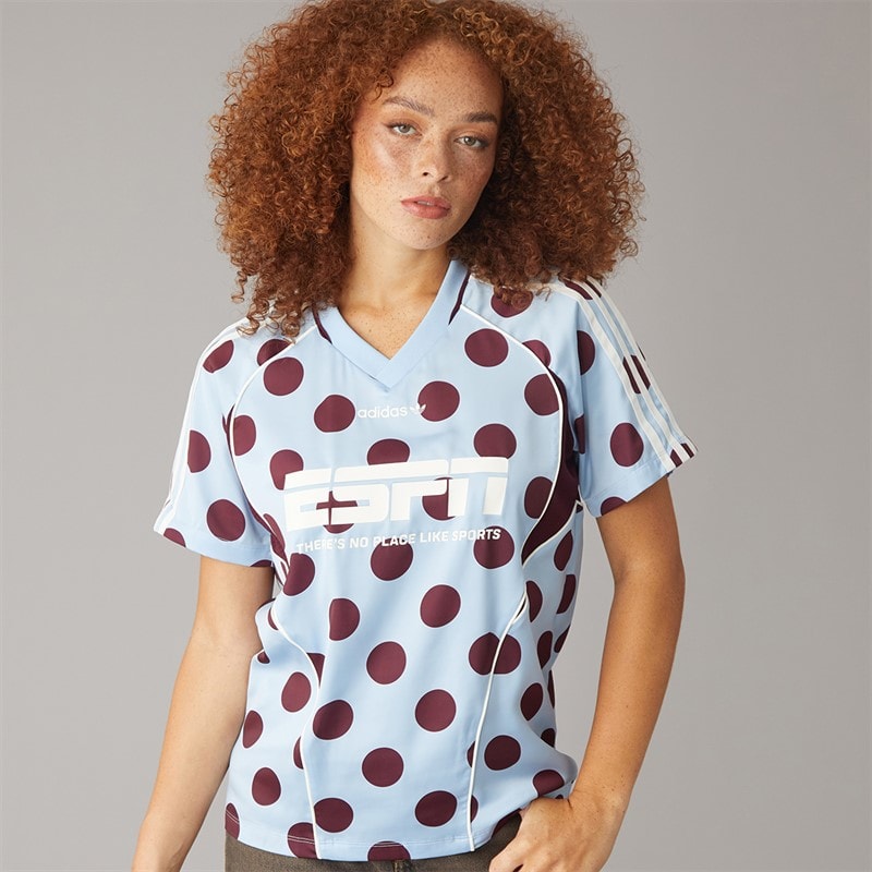 Womens Polka Dot Street Jersey Clear Sky - Image 2