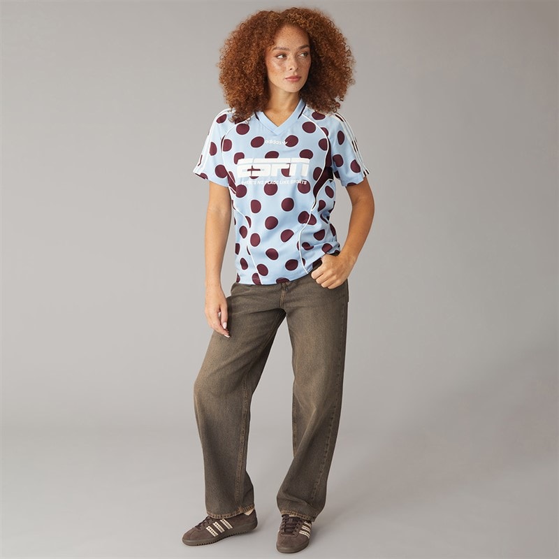 Womens Polka Dot Street Jersey Clear Sky - Image 4