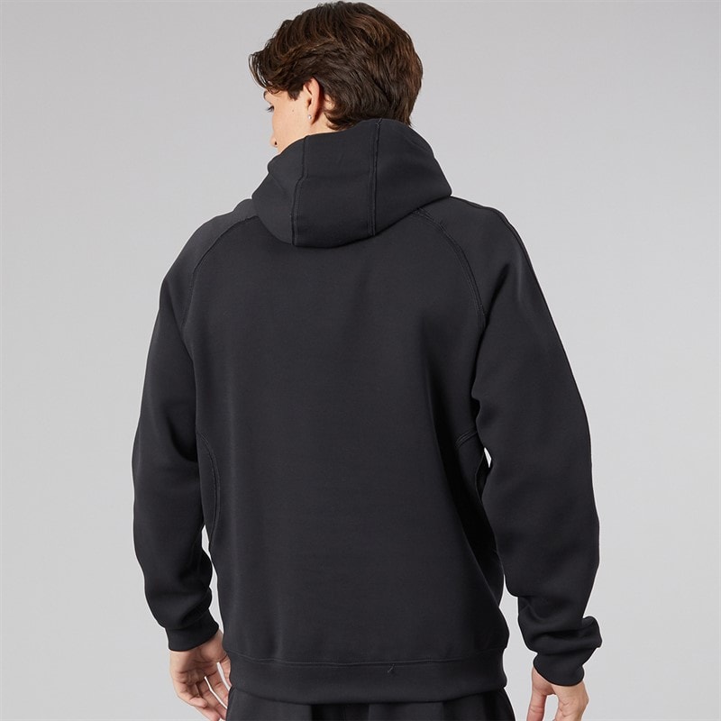 Mens Spacer Cutline Hoodie Black - Image 2