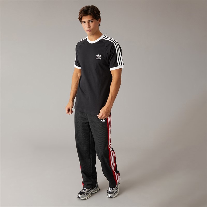 Mens Adicolor Classics 3 Stripes T-Shirt Black - Image 4