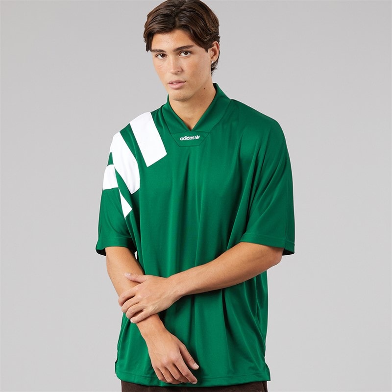 adidas Originals Mens Adicolor Blocked Jersey Collegiate Green/White