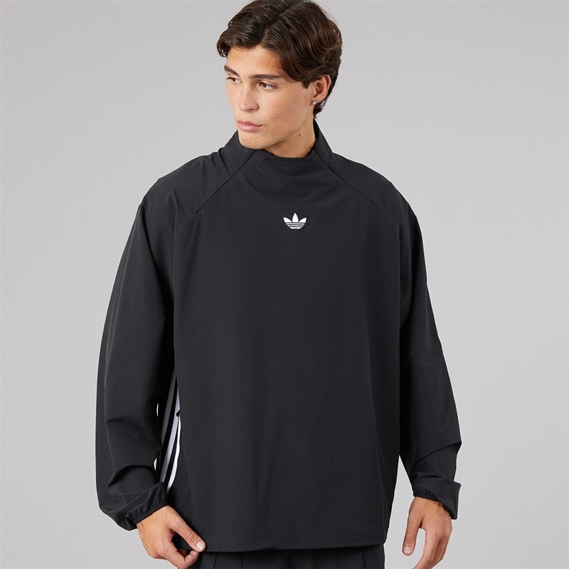 Mens Adicolor Woven Drill Top Black - Image 1