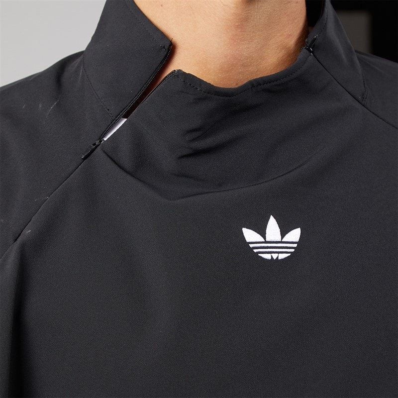 Mens Adicolor Woven Drill Top Black - Image 3