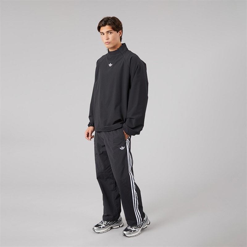 Mens Adicolor Woven Drill Top Black - Image 4