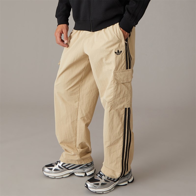 Mens Adicolor Classics 3 Stripes Cargo Pants Stone Khaki - Image 1