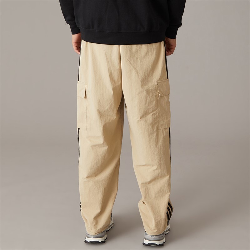 Mens Adicolor Classics 3 Stripes Cargo Pants Stone Khaki - Image 2