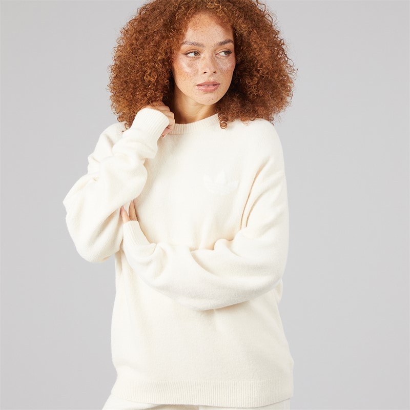 Womens Athletic Dept Knitted Sweatshirt Wonder White - Image 1