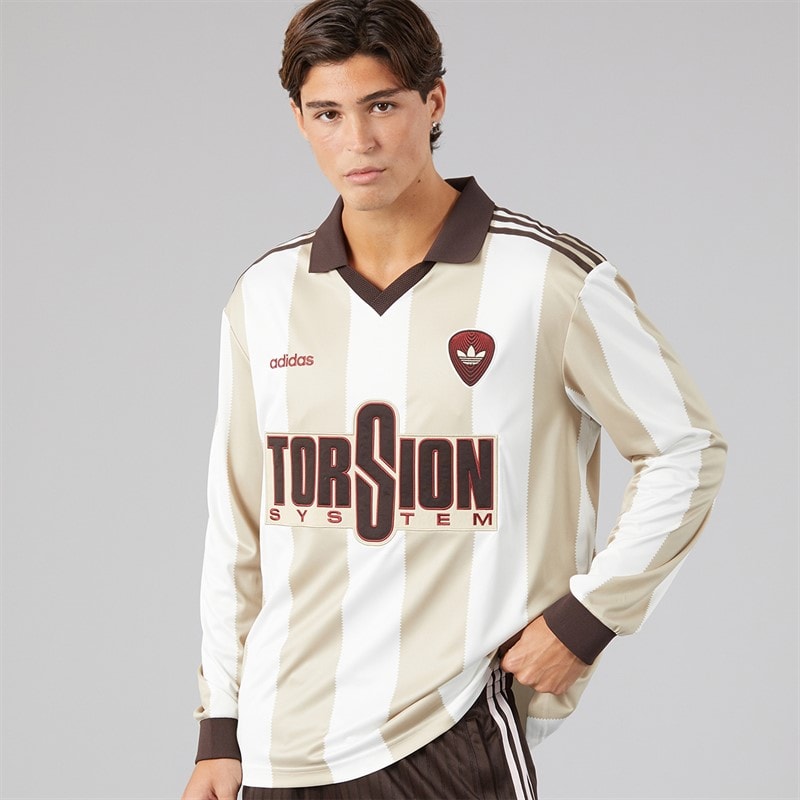 Mens Britcore Long Sleeve Jersey Off White/Stone Khaki - Image 1