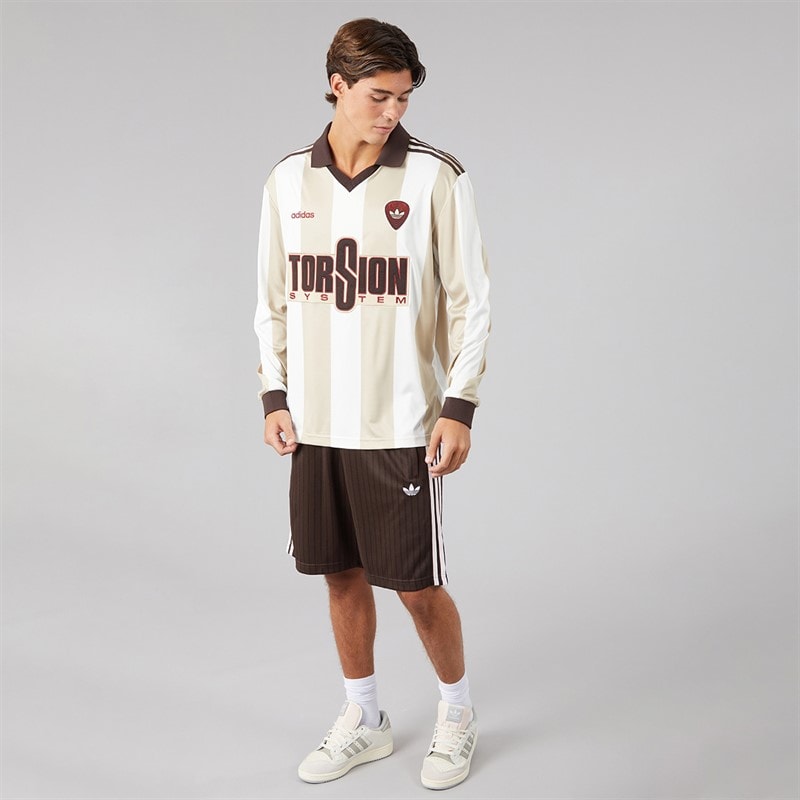 Mens Firebird Engineered Stripes Shorts Aurora Coffee - Image 4