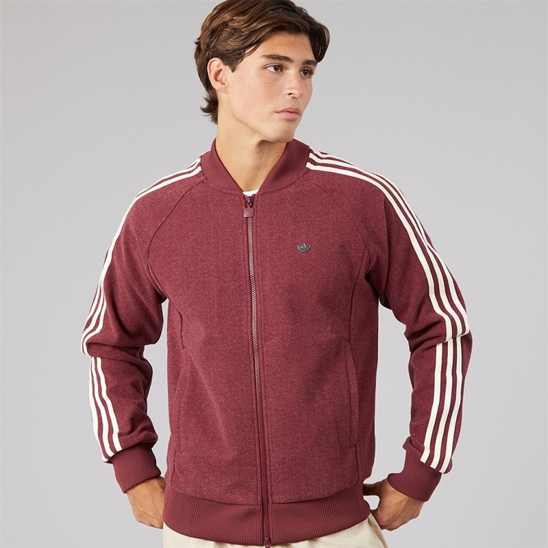 Mens Premium Full Zip Track Jacket Shadow Red - Image 1