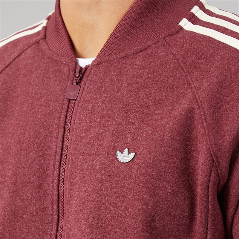 Mens Premium Full Zip Track Jacket Shadow Red - Image 3