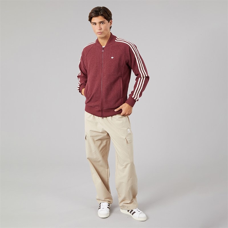 Mens Premium Full Zip Track Jacket Shadow Red - Image 4