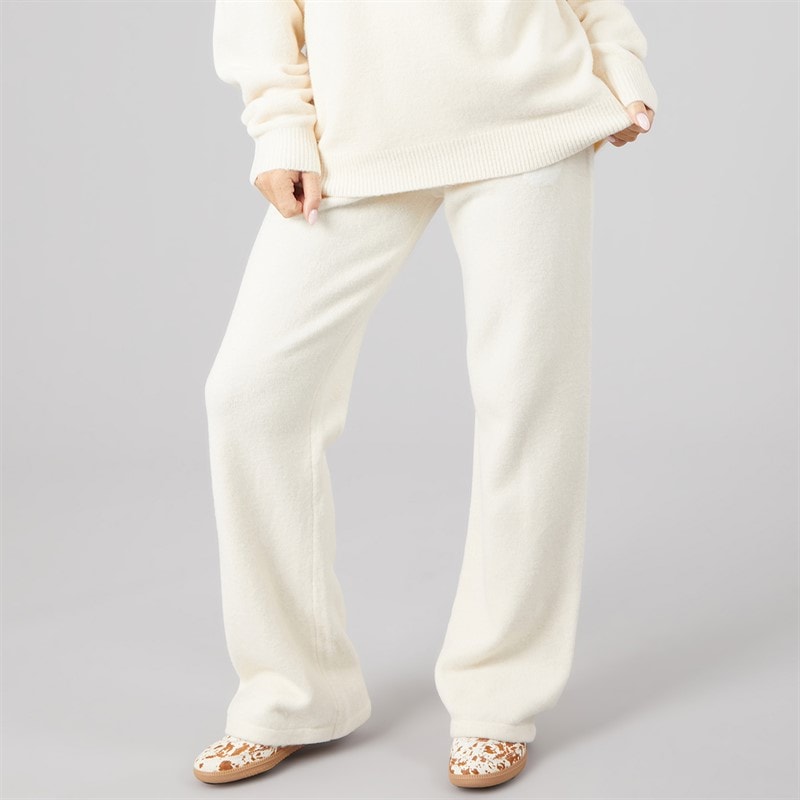 Womens Athletic Dept Knitted Joggers Wonder White - Image 1
