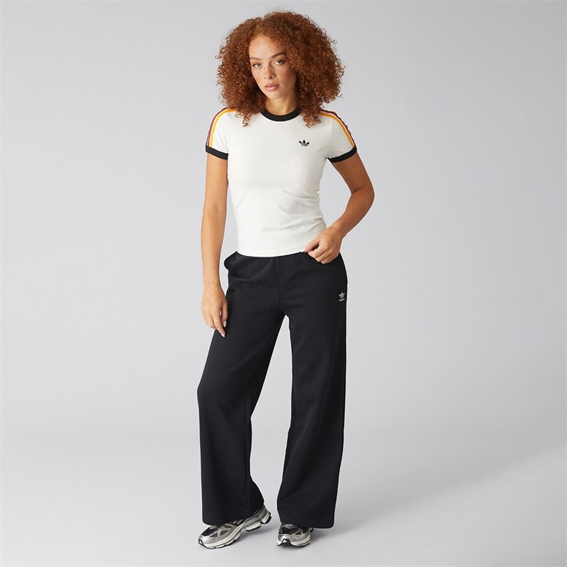 Womens Essentials Wide Leg Joggers Black - Image 4