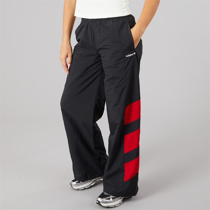 Womens Blocked Washed Track Pants Black - Image 1
