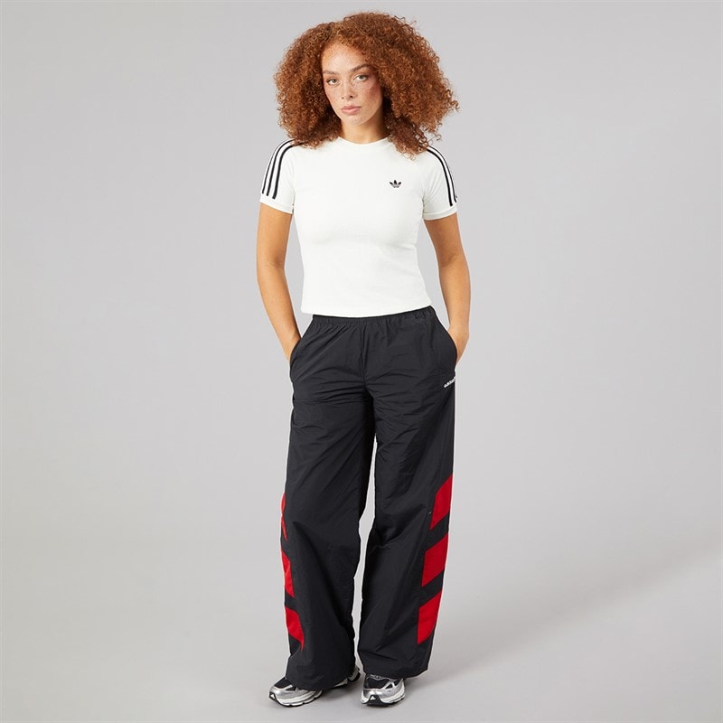 Womens Blocked Washed Track Pants Black - Image 4