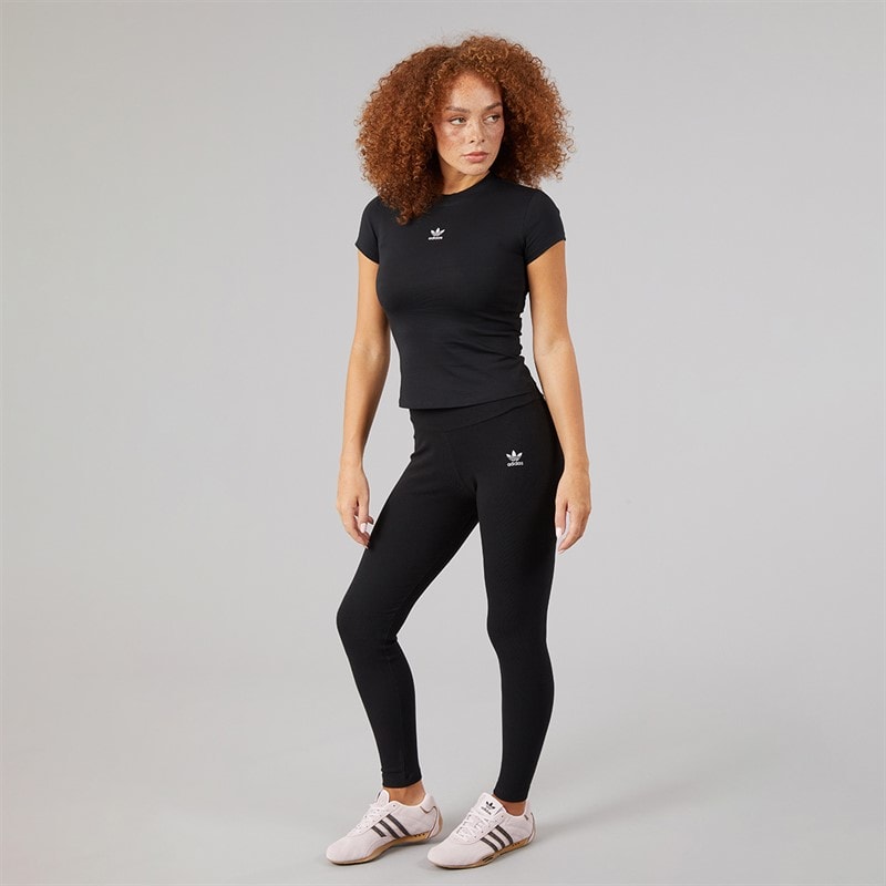 Womens Essentials High Waisted Leggings Black - Image 3