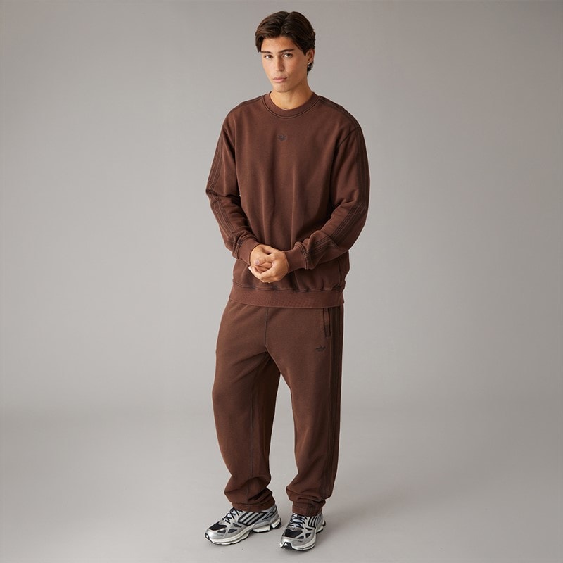 Mens Premium Essentials Retro Washed Sweatshirt Aurora Coffee - Image 4